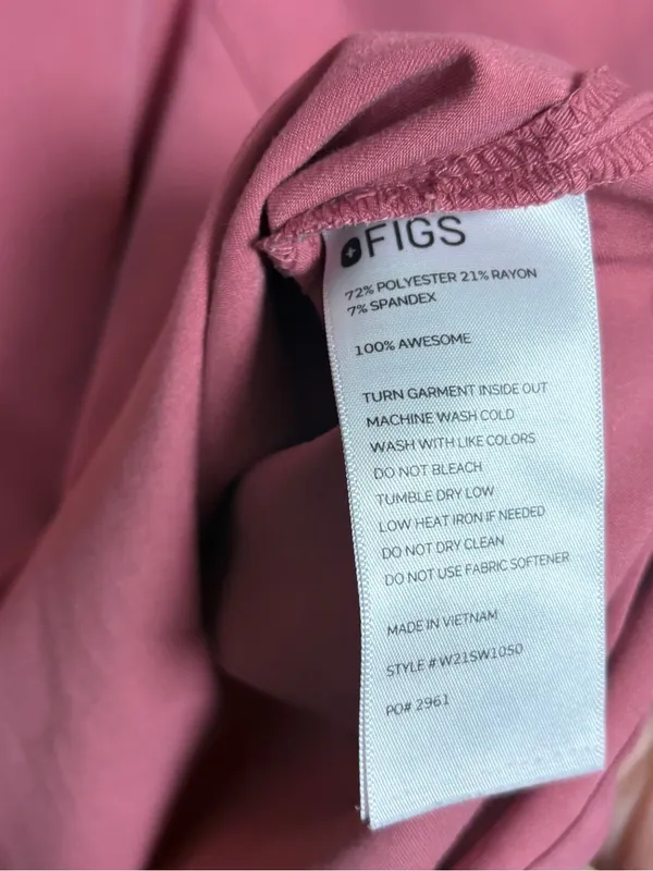 Figs mauve pink technical collection scrub top size small - Image 7