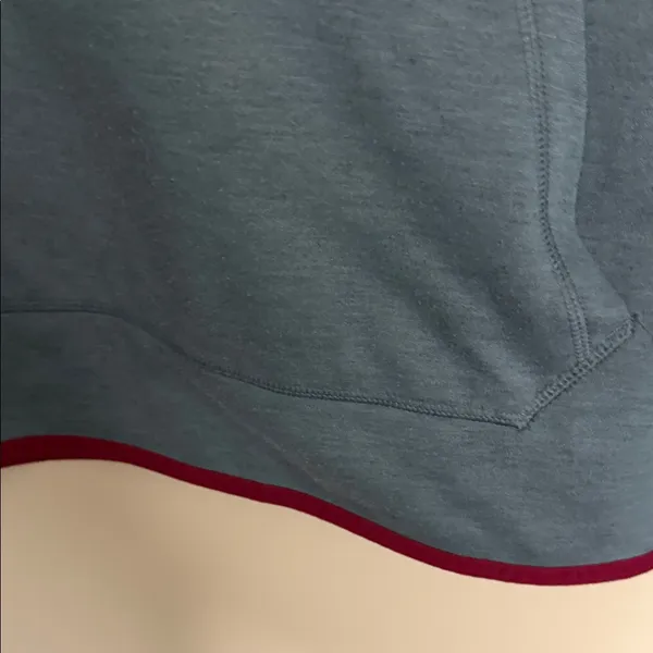 Nike Grey Hoodie with Pink Accents and Maroon Drawstrings - Image 6