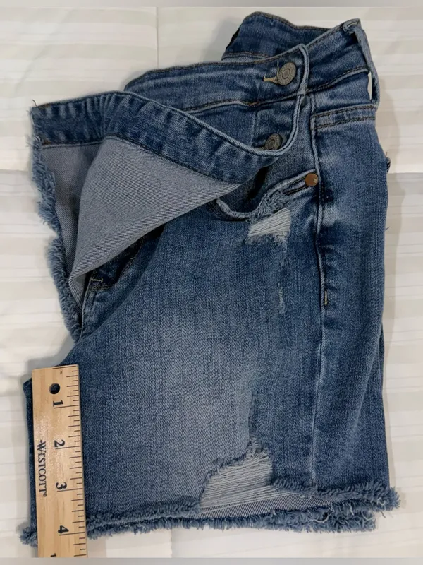 Judy Blue Dark Blue Distressed Denim Skort Size Small - Image 7
