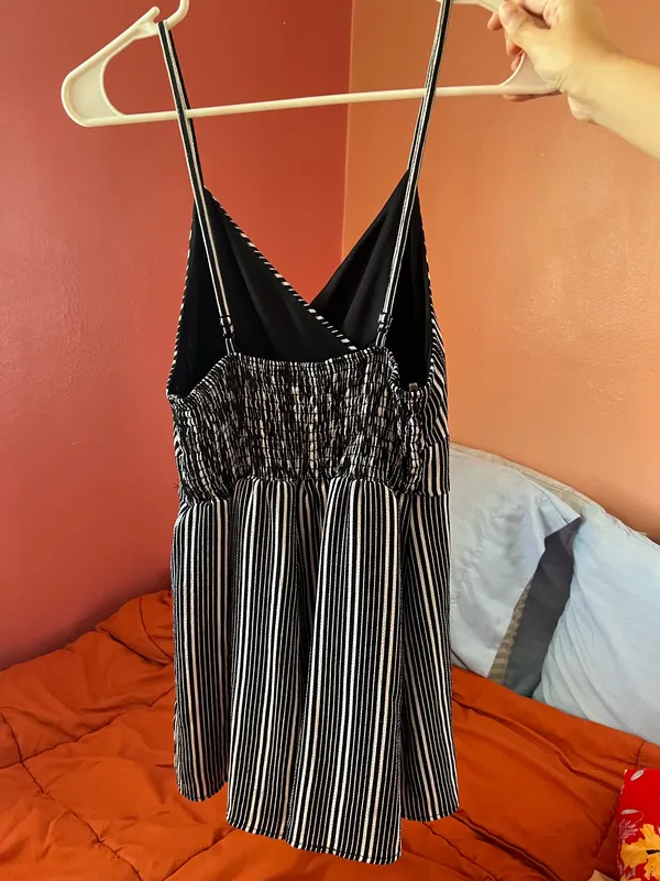 Black and White Striped Romper - Image 6