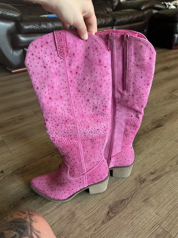 Pierre Dumas Fushia Pink boots - Image 2