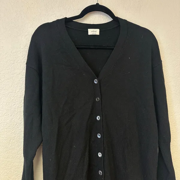 Aritzia Wilfred Utopia Merino Wool Sweater Midi Dress Black Size Small - Image 8