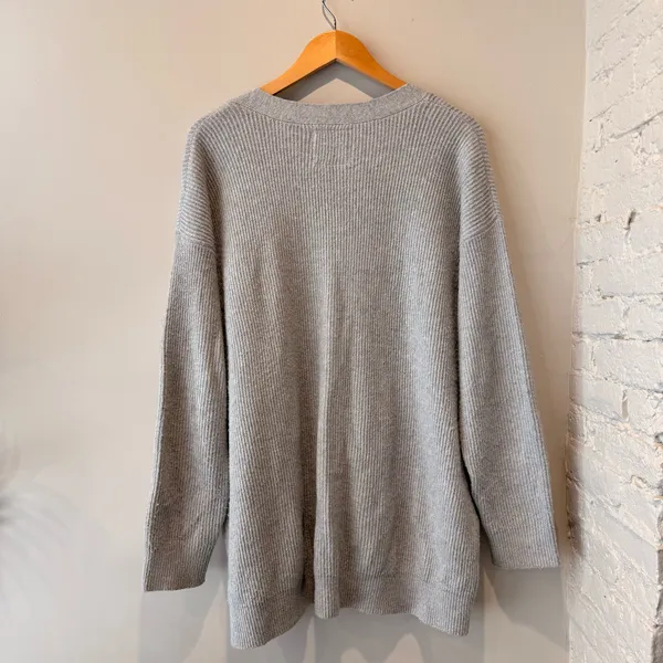 Altar’d State Gray Knit Button Up Cardigan - Image 5