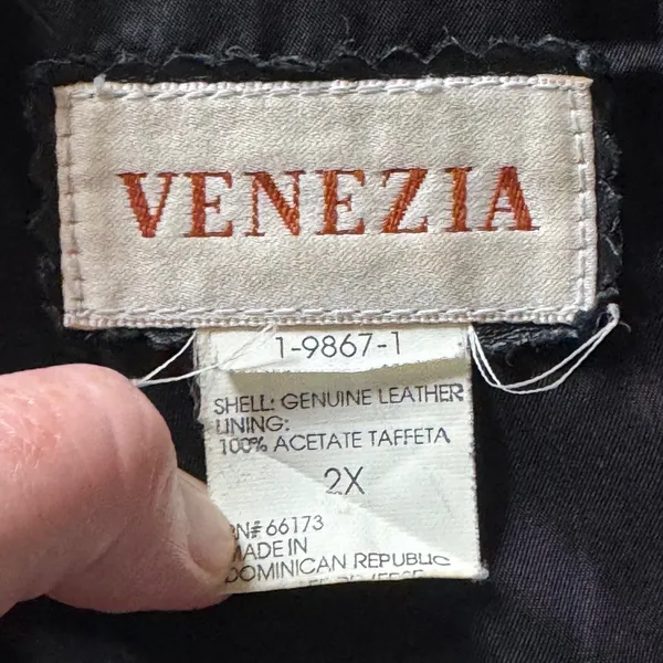 VTG Venezia 2X Black Leather Suede Trench Coat Western Matrix Goth 90s Mob Wife - Image 5