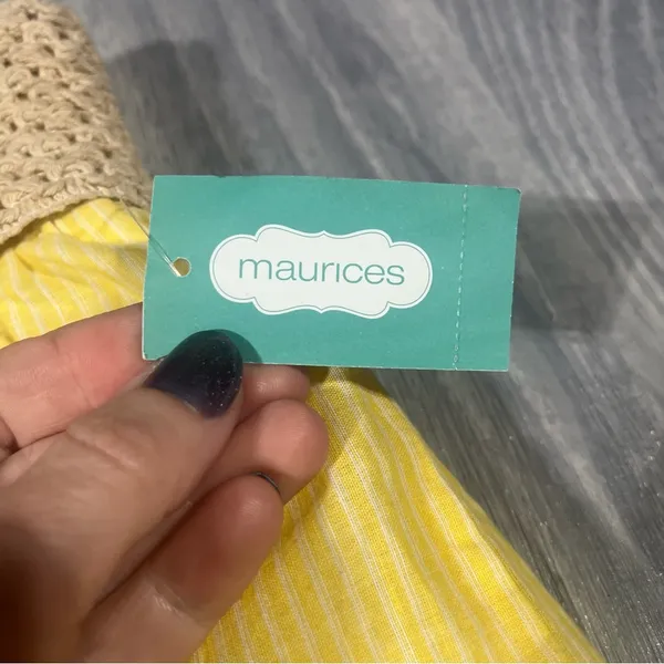 Maurice’s Yellow Embroidered Women's Skirt; XL; NEW - Image 2