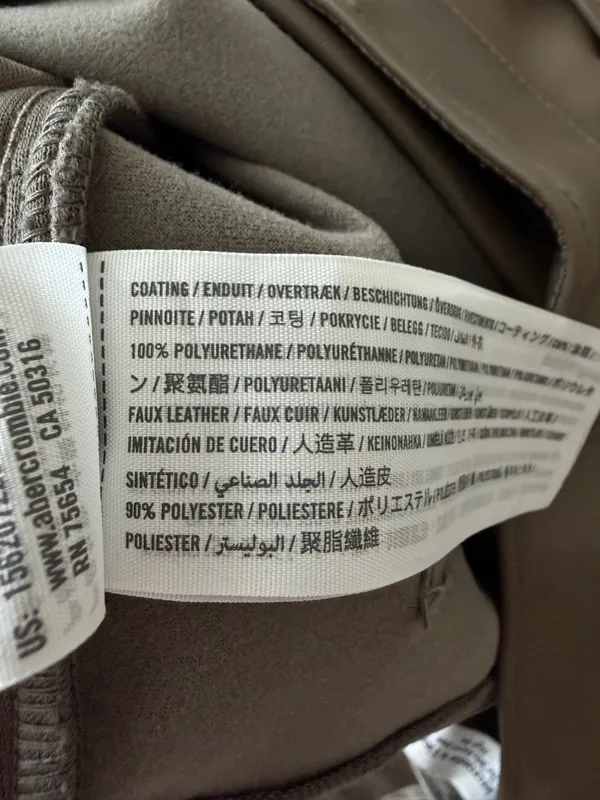 NEW Abercrombie & Fitch Curve Love Vegan Leather Cargo 90s Relaxed Pants 31/12 - Image 11