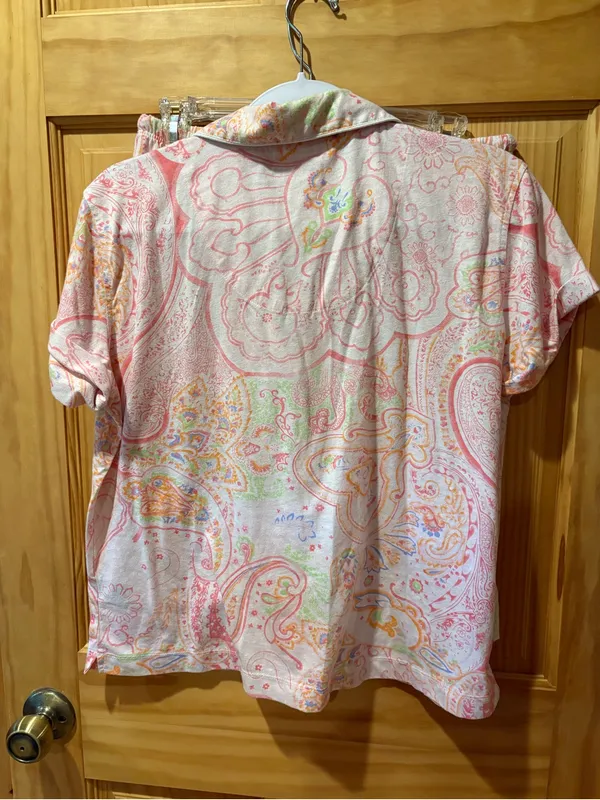 Lauren by Ralph Lauren Pink Paisley Pajama Set women’s size M - Image 2