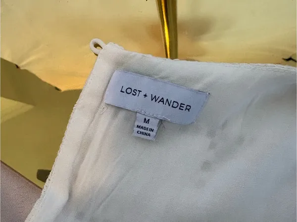 Lost + Wander White Crochet Check Mini Dress With Pockets - Image 6
