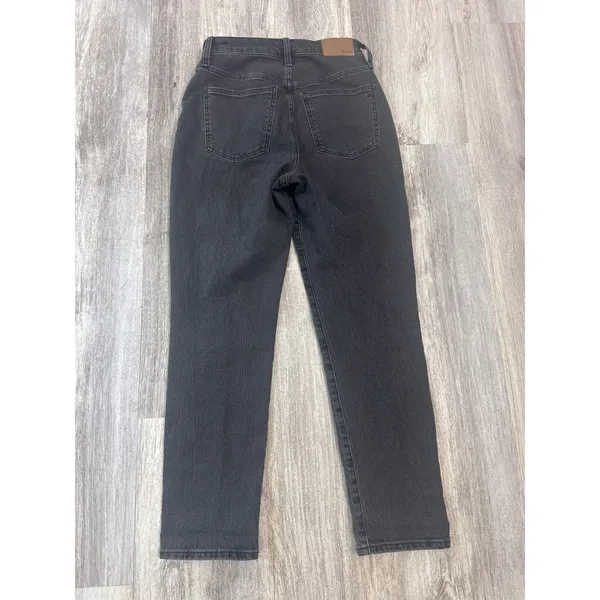Madewell Curvy Perfect Vintage Jean High‎ Rise Tapered Black Lunar Wash Size 26 - Image 5