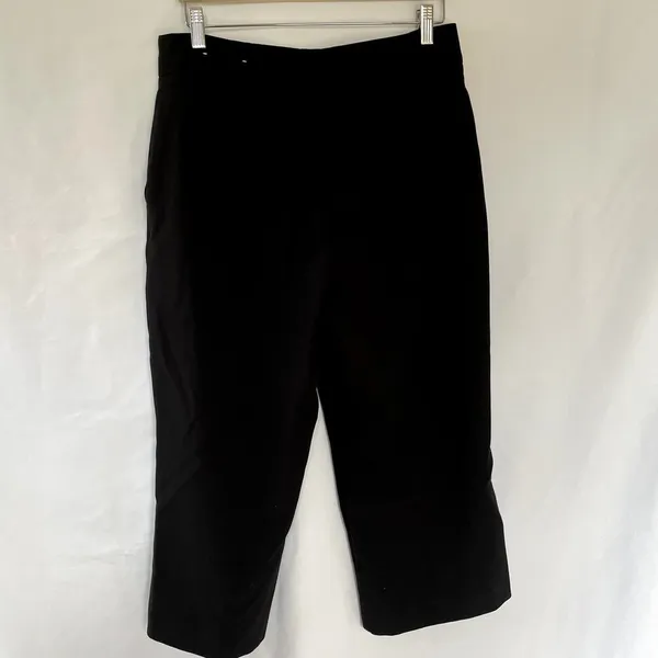 Ann Taylor black business casual pants pockets women's size 12 P capri‎ style - Image 5
