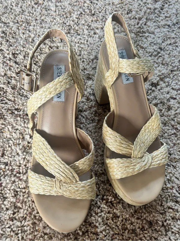 Steve Madden Braided Tan Platform Sandal - Image 2
