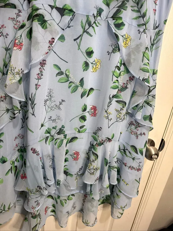 Banana Republic chiffon floral dress size 16 - Image 8