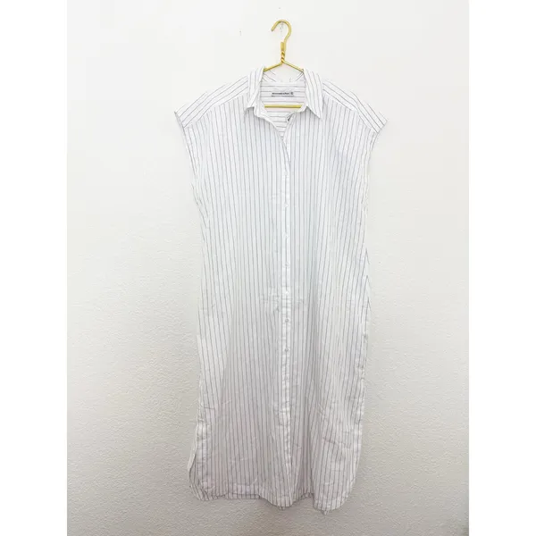 NWT Abercrombie & Fitch Button-Through Midi Shirt Dress Size XL Petite White - Image 4