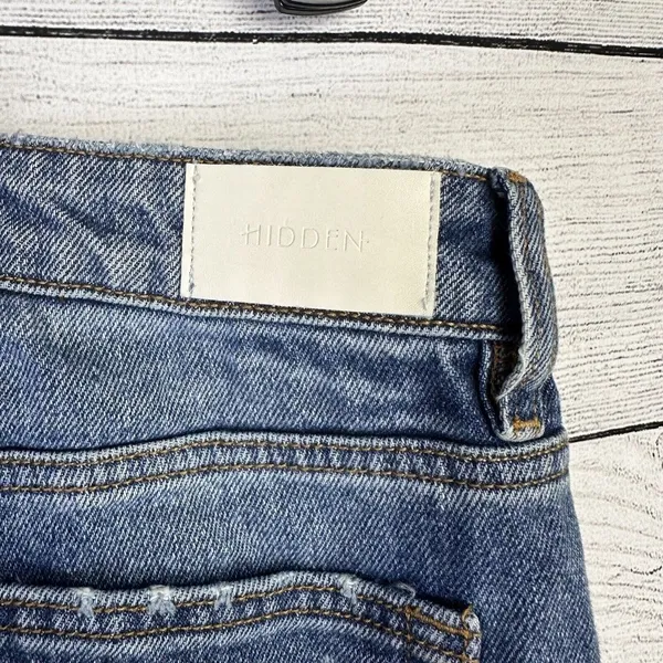 Hidden By‎ Buckle Womens Blue Jeans Size 25 Distressed Medium Wash Skinny Jeans - Image 7