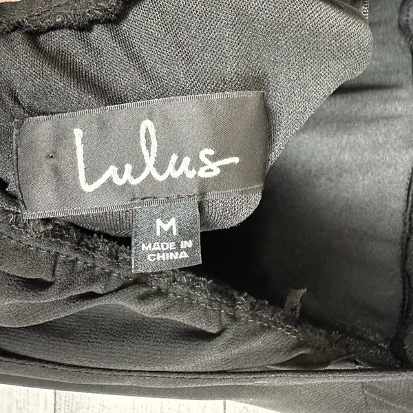Lulus Strappy To Be Here Black‎ Lace-Up Maxi Dress Size Medium Black Backless - Image 9