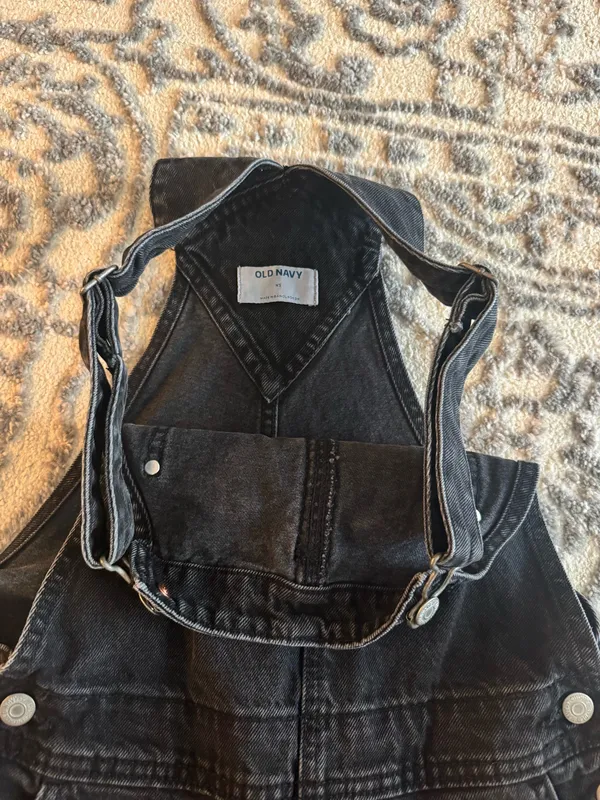 Old Navy Shortalls Black Denim - Image 2