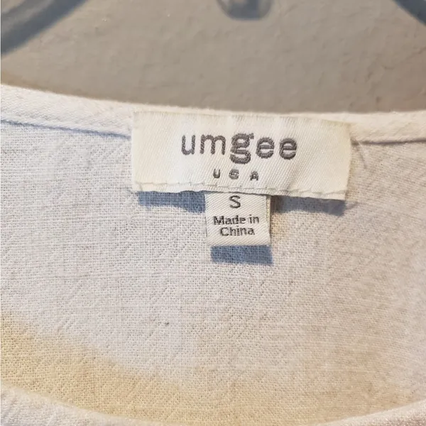 Umgee Boho Crochet Sleeve Top - Cream - Image 4