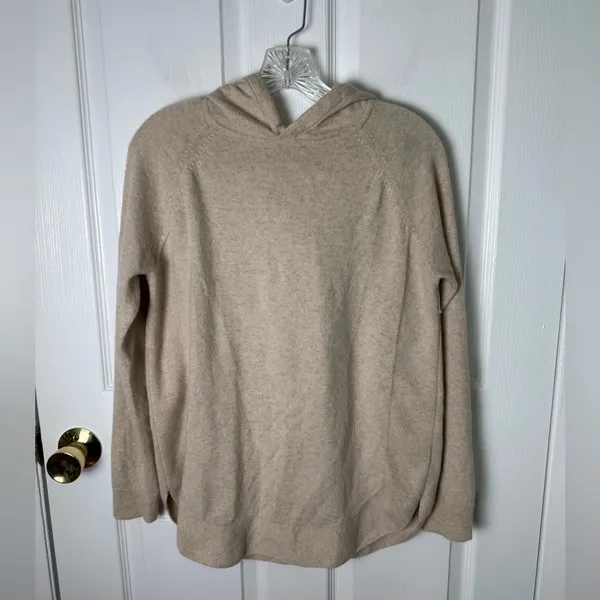 Theory Cashmere Curved Hem Hoodie M - Image 2
