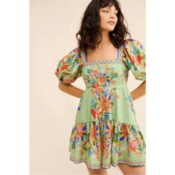 Farm Rio Free People Bright Yard Mini Dress- MED - Image 2