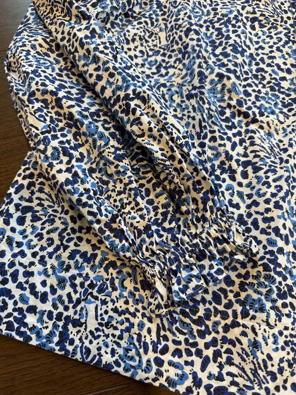 Lilly Pulitzer Coulter Tunic Leopard Print Long Sleeve Top Size Large - C40-025 - Image 4