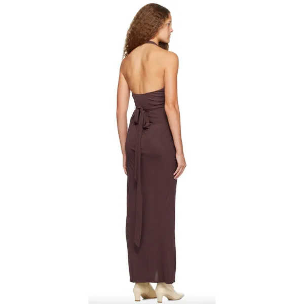 Staud Brown Reagan Maxi Dress Womens Size Large - Image 2