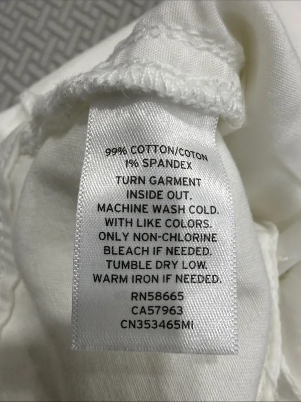 Caslon Cotton Chino Cropped Pants Pockets Straight White Stretch Women Size 12 - Image 9