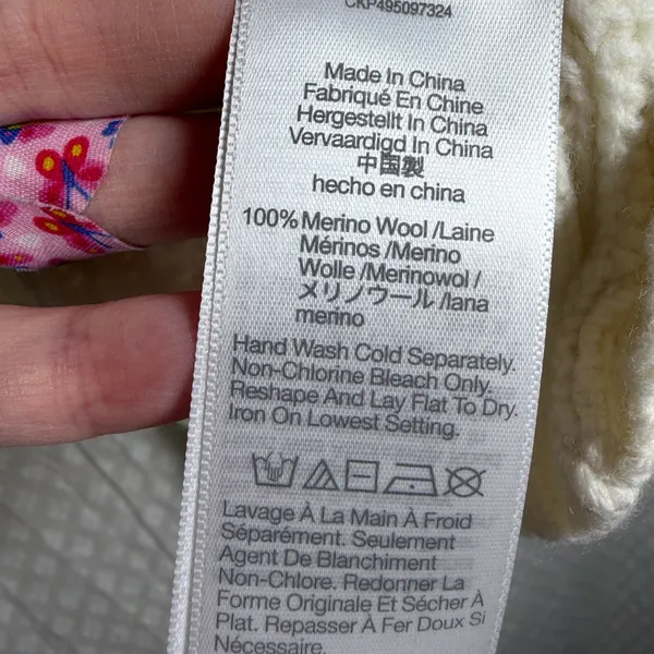 Madewell NWT‎ White Pointelle Mock Neck Merino Wool Sweater - Image 4