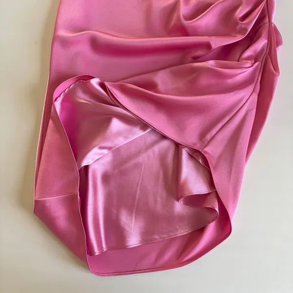 Gianni Bini Peyton Satin Mini Draped Sheath Dress Women’s Size 2 Pop Pink NWT - Image 8