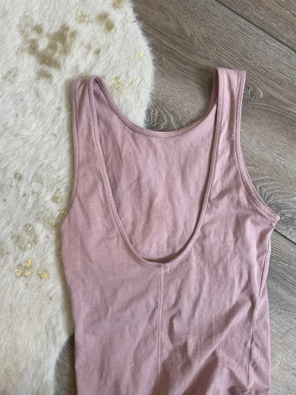 American Eagle Blush Pink Scoop Back Bodysuit - Image 4