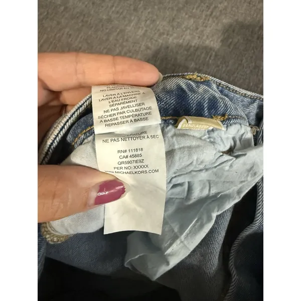 Michael Kors Women's Bootcut Light Wash Blue Denim Jeans Stretch Mid Rise Sz 6 - Image 13