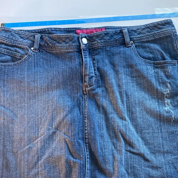 Y2k Denim‎ Distressed skirt size 14 - Image 6