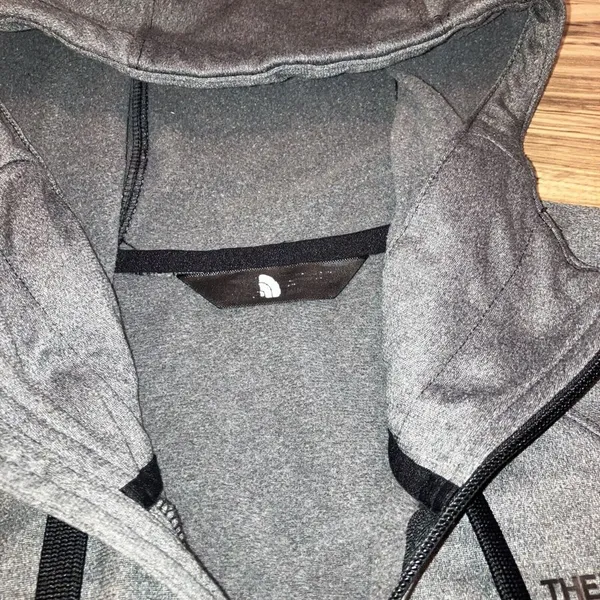 The North Face Full Zip Hoodie‎ Women's Size medium, Gray Fleece Active Jacket - Image 3
