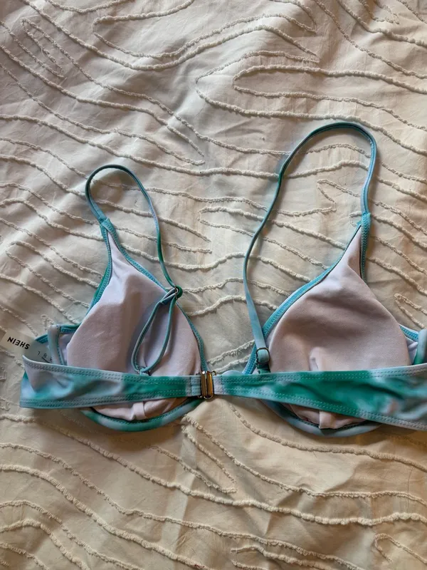 Shein Bikini Top Blue Tie-Dye - Image 2