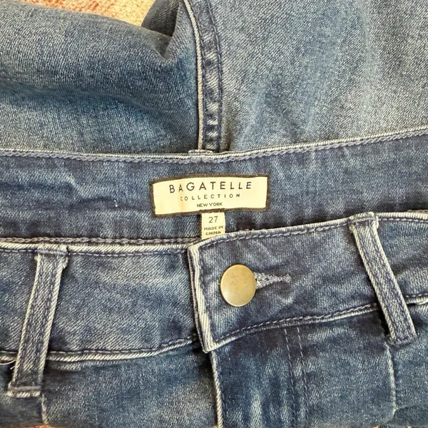 Bagatelle Collection Pleated Wide Leg Jeans Size 27 High Waist Dark Denim Casual - Image 8