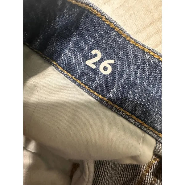 J.Crew \'96 Flare Jeans Super‎ High Rise Blue Patch Pocket RE-96-IDG 26 NWOT - Image 7