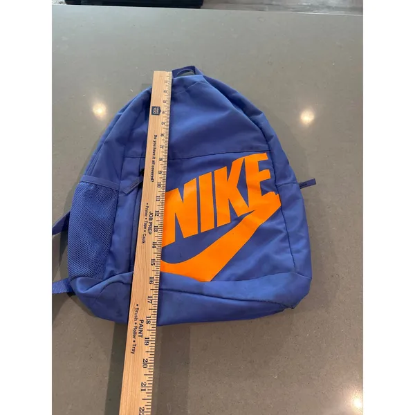 Nike Backpack School Book Bag Blue Orange Logo Travel‎ Gym Casual Kids - Image 2