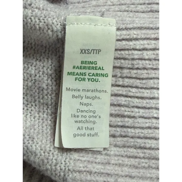 Aerie Women's XXS Lavender Marled‎ Crew Neck Oversized Knit Pullover Sweater - Image 4