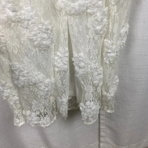 Lulus White Romantic Lace Textured Bodycon Midi Dress Sz.S NWT - Image 14