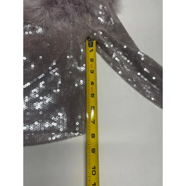 Faux Fur-Trim Sequin Crop Top by Forever 21, size small - Image 16
