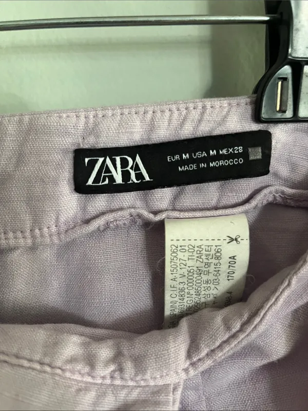 Zara Lilac Wrap Skort with Side Tie - Image 2