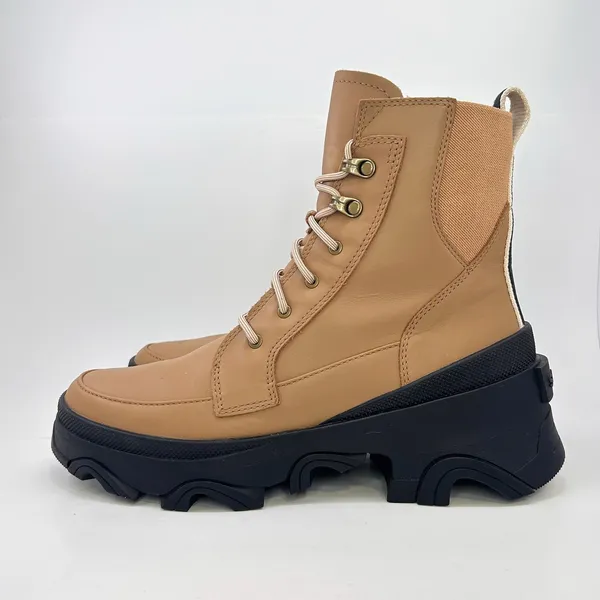 Sorel Brex Lace Waterproof Boots Women 9 Tawny Buff Black Lug Sole NL4305-253 - Image 6