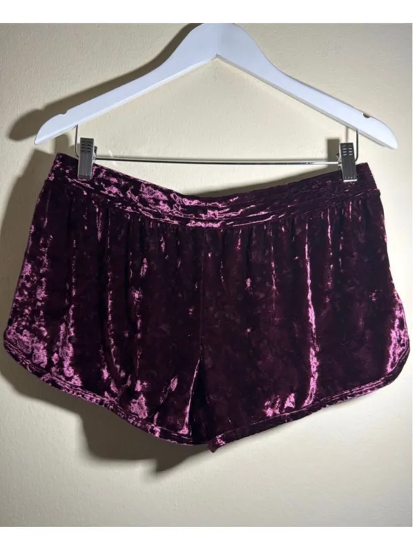 Victoria's Secret PINK Velvet Athletic Shorts Purple Size L - Image 3