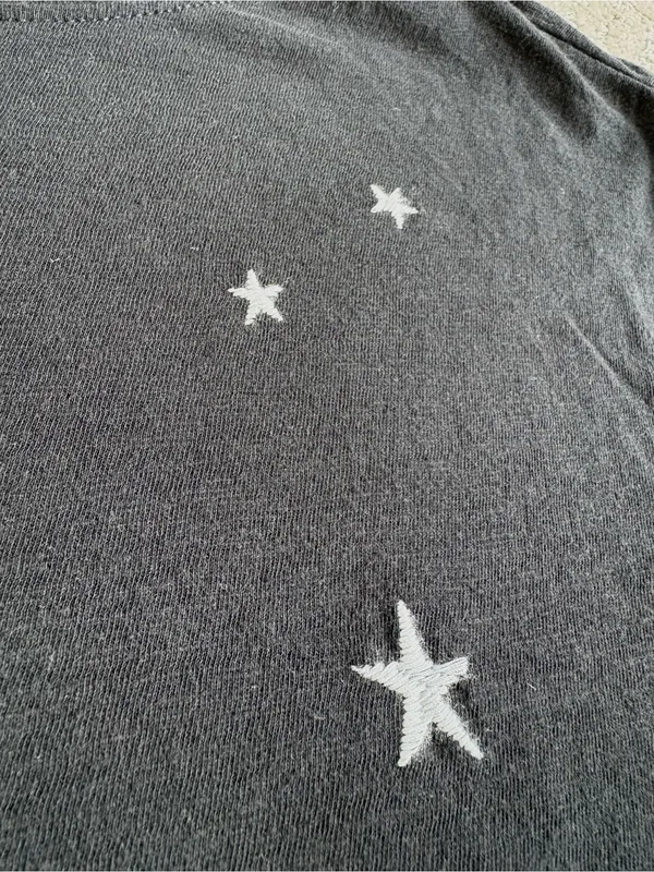 Z Supply Black Star Embroidered Short Sleeve Tee - Image 4