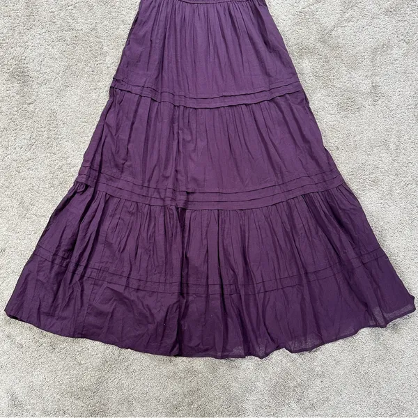Bila77 Women’s Kelsey Maxi Dress Sleeveless Smocked Tiered V-Neck in Purple S - Image 6