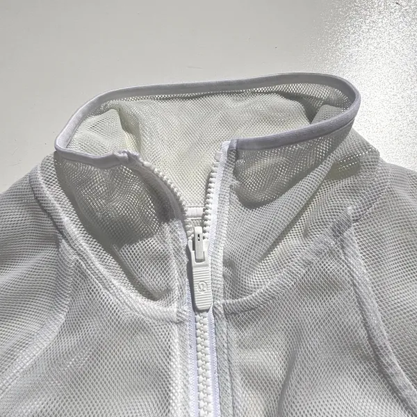 Lululemon Reversible Mesh 1/2 Zip Jacket Red White, Gray Colorway 6 - Image 2