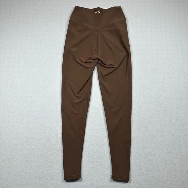 White Fox Active Women’s High-Waisted Leggings Size Small Brown Stretch - Image 2