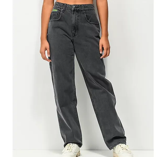 Empyre Tori 90s Size 4 Black Wash Carpenter Skate Jeans Baggy Denim - Image 4