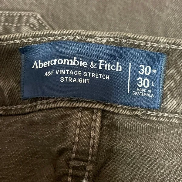 NEW Abercrombie & Fitch Vintage Straight Brown High Rise Denim Jeans Pants Sz 30 - Image 4