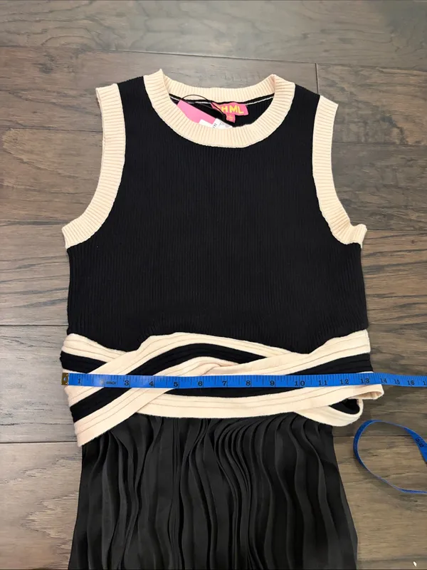 New with Tags THML Mixed Media Midi Dress Sz S - Image 8