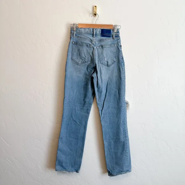 Abercrombie & Fitch | '90s Straight Ultra High Rise Distressed Denim Jeans Blue - Image 3